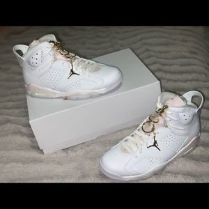 Retro Jordan 6 Gold Hoops, size 9, Authentic